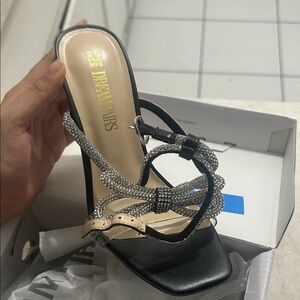 Premier Black and Silver Strappy Heels